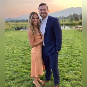 Hello Molly orange slip dress- size S